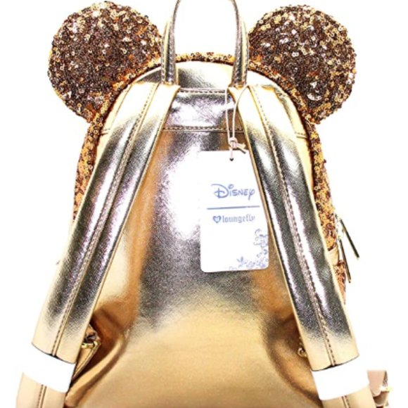 Minnie Mini Backpack with gold sequins main image 5